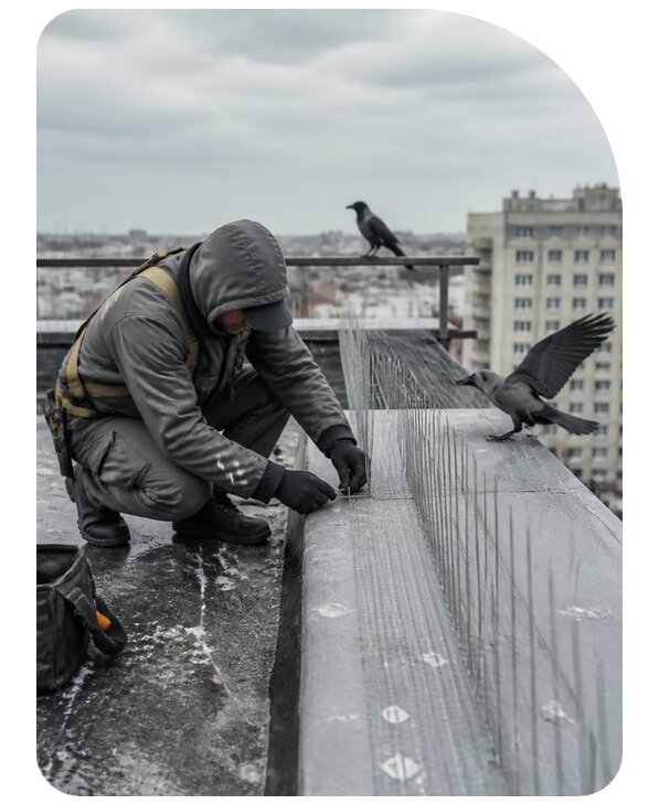 Защита от ворон под ключ в Сызрани по цене от 5065 р. | Сенат-Сзр